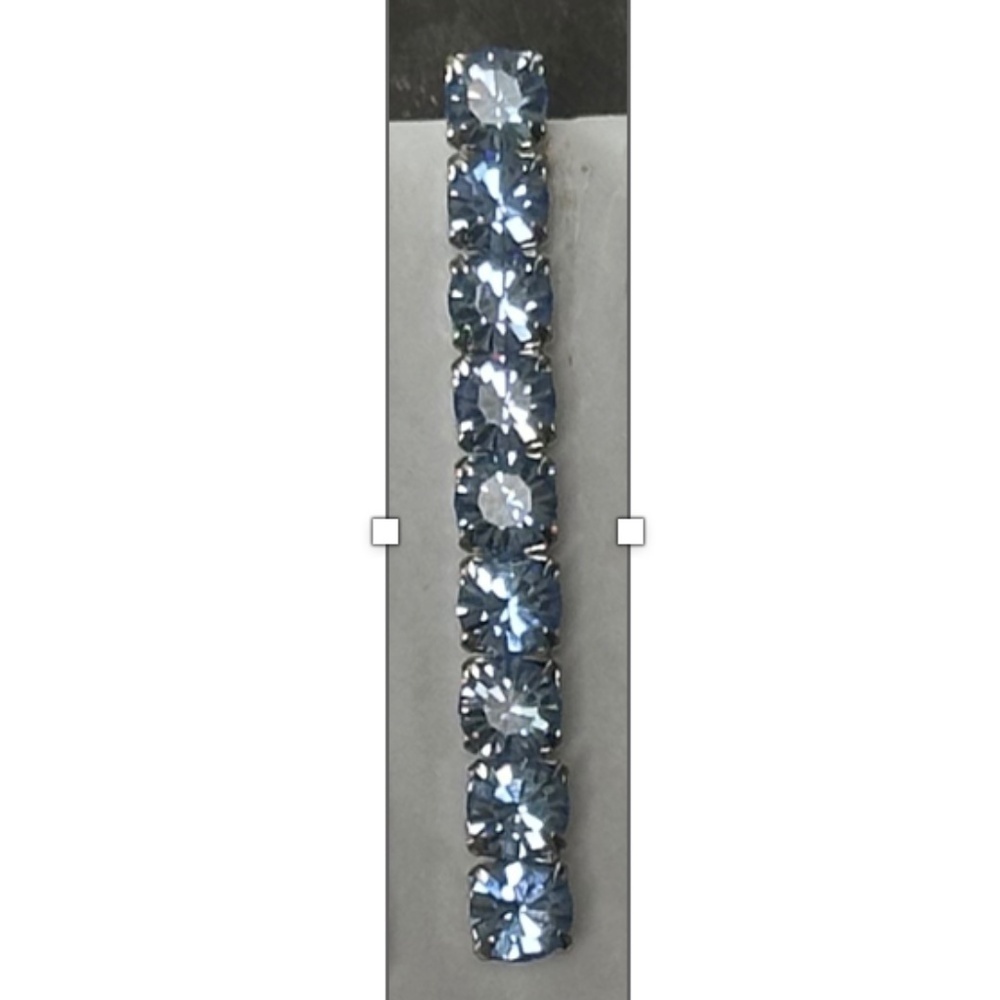 Danny Pollak Light Sapphire Swarovski Crystal Bobby Pin (#3) - 2.5 in. - Picture 5 of 10